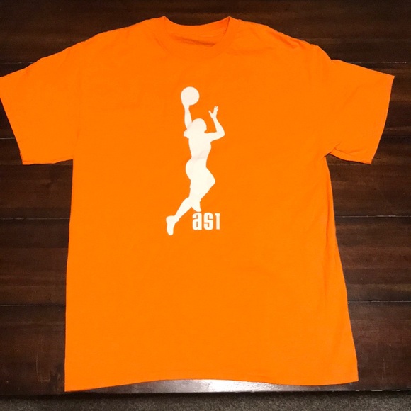 Orange “as1” Girls Basketball T-Shirt (Women’s Medium) - Picture 1 of 2
